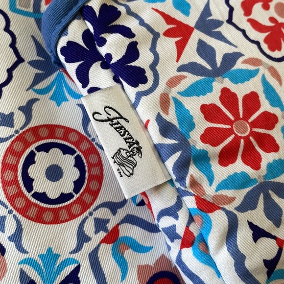 NWT Fiesta Puppet Mitt Pot Holder Oven Mitt Set Floral Print hot cold cotton - Picture 7 of 9